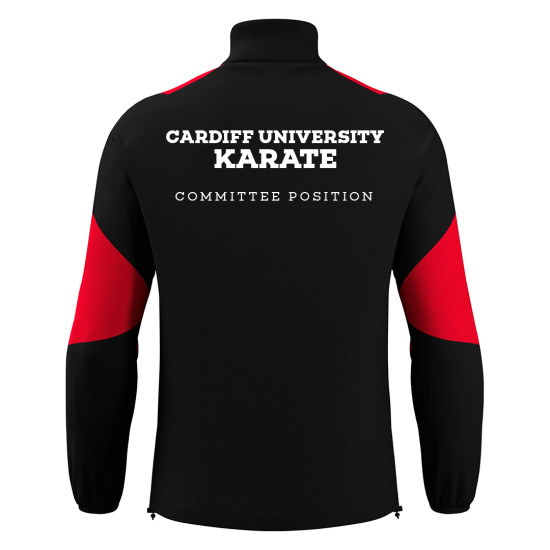 Cardiff University Karate - CUZCO quarter zip (Black/Red)