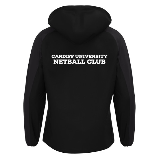 Cardiff University Netball - ELBRUS full zip shower jacket (Black)