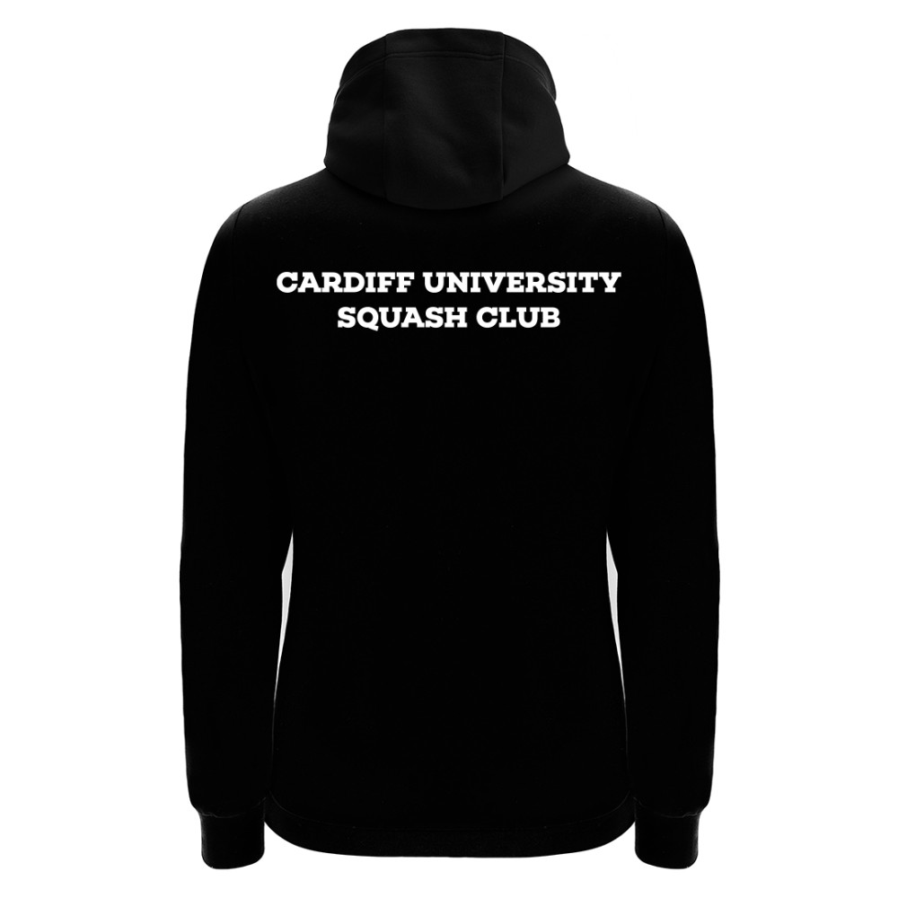Cardiff University Squash - DRUM full zip hoodie [Black]
