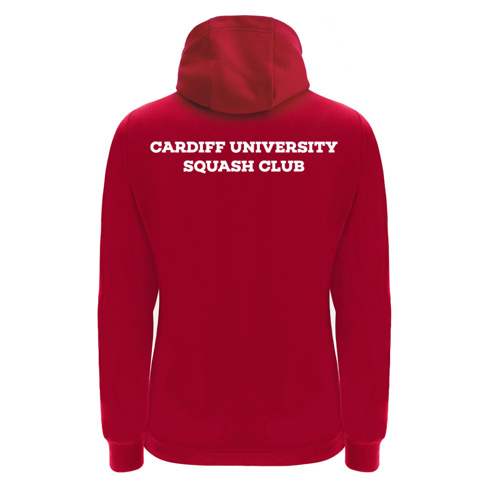 Cardiff University Squash - DRUM full zip hoodie [Red]