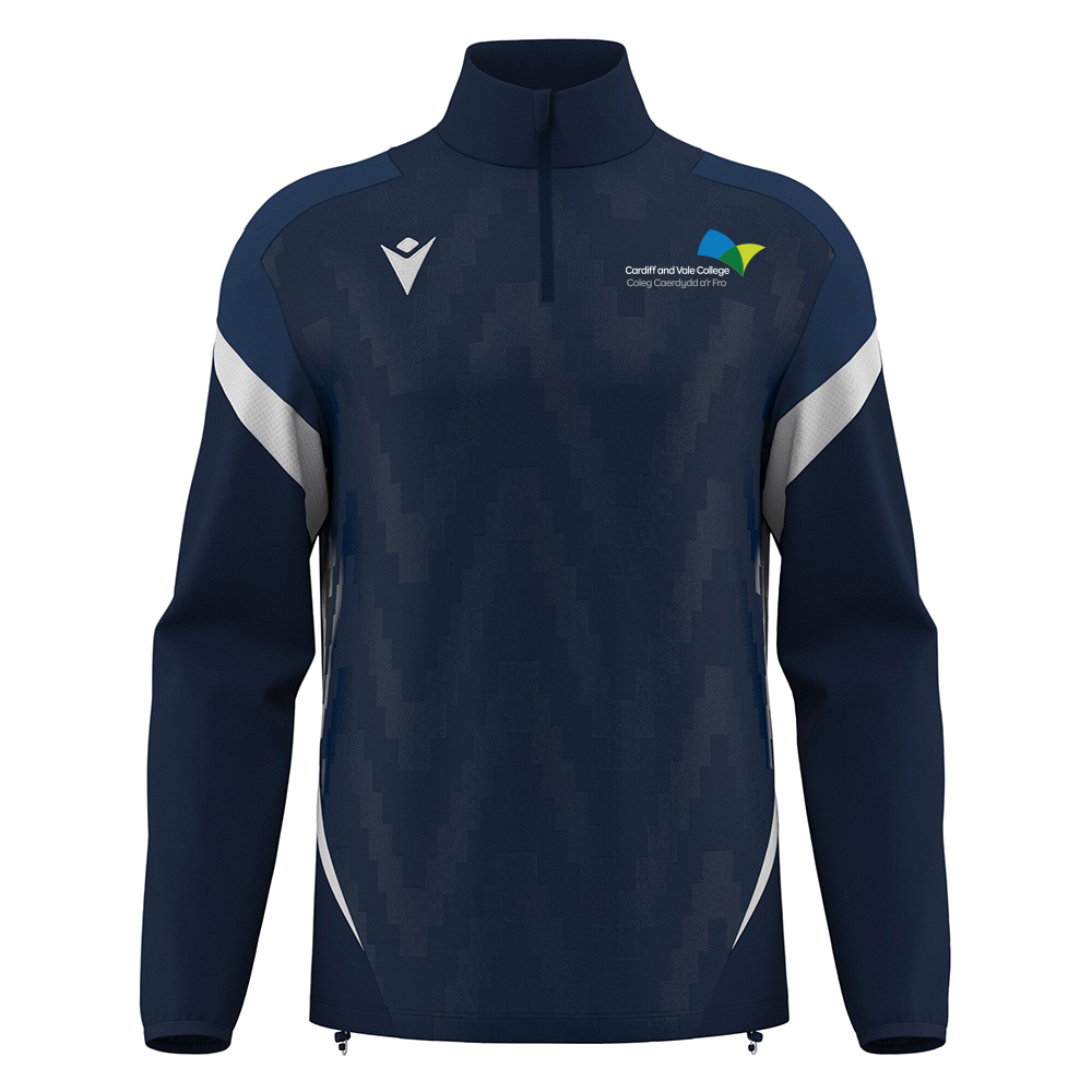 CAVC Netball - HOLLOW 1/4 zip top (Navy/White)
