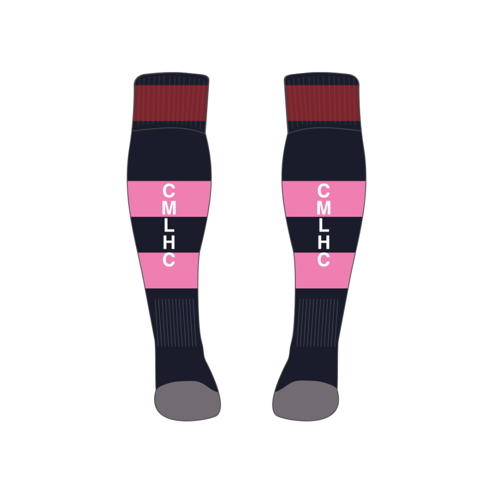 Cardiff University Medic Ladies Hockey - BESPOKE PLAYING socks [Navy/Pink]