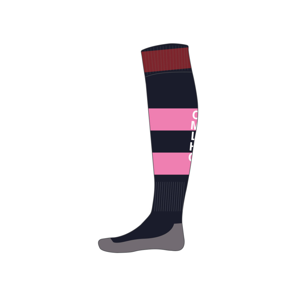 Cardiff University Medic Ladies Hockey - BESPOKE PLAYING socks [Navy/Pink]