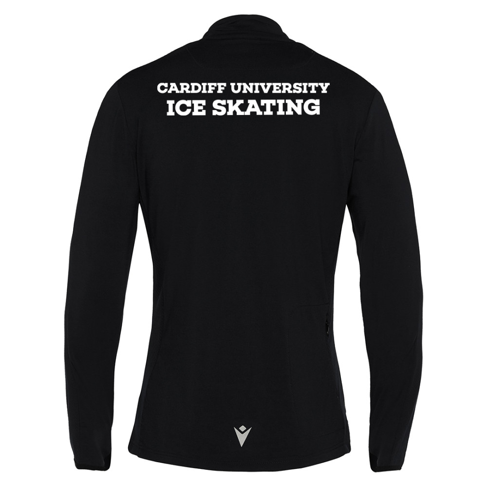 Cardiff University Ice Skating - CAROL full length zip stretch top (Black)