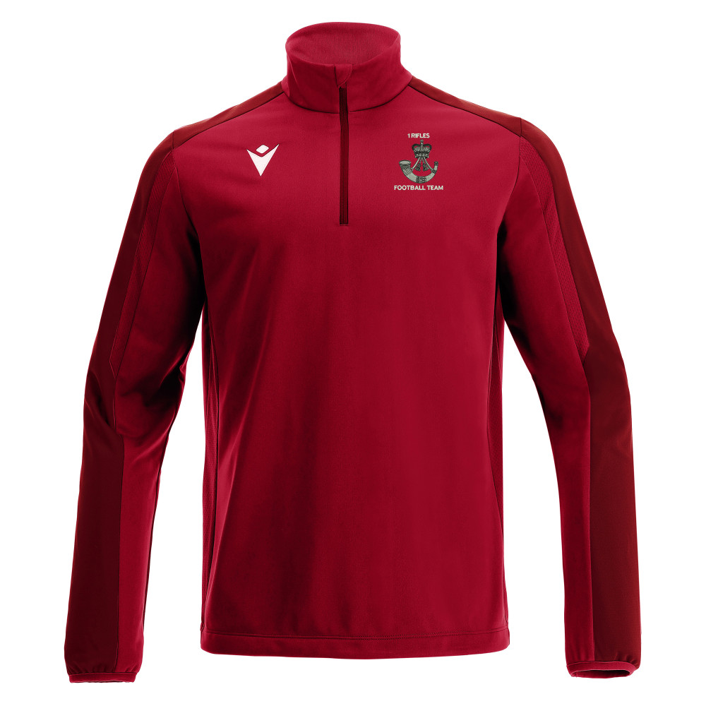 1st Rifle Football Team - COACH ARNO 1/4 zip top (Red) Kids