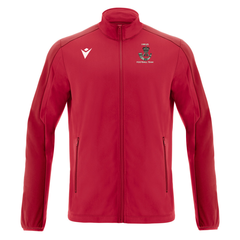 1st Rifle Football Team - COACH SETH full zip top (Red)