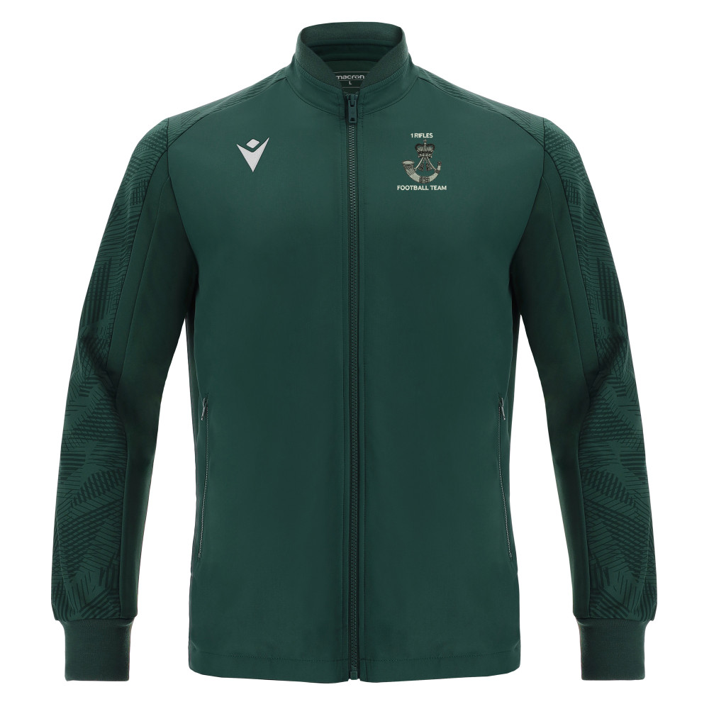 1st Rifle Football Team - ACHILLES microfiber full zip top (Dark Green) Kids
