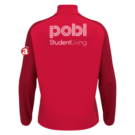 Aber Uni Mens Rugby - ISEN 1/4 zip top (Red)