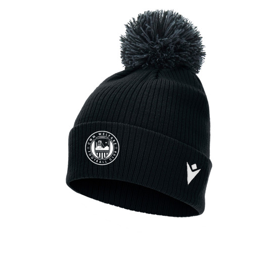 Cwm Welfare AFC -  Snow ponpom bonnet (Black)