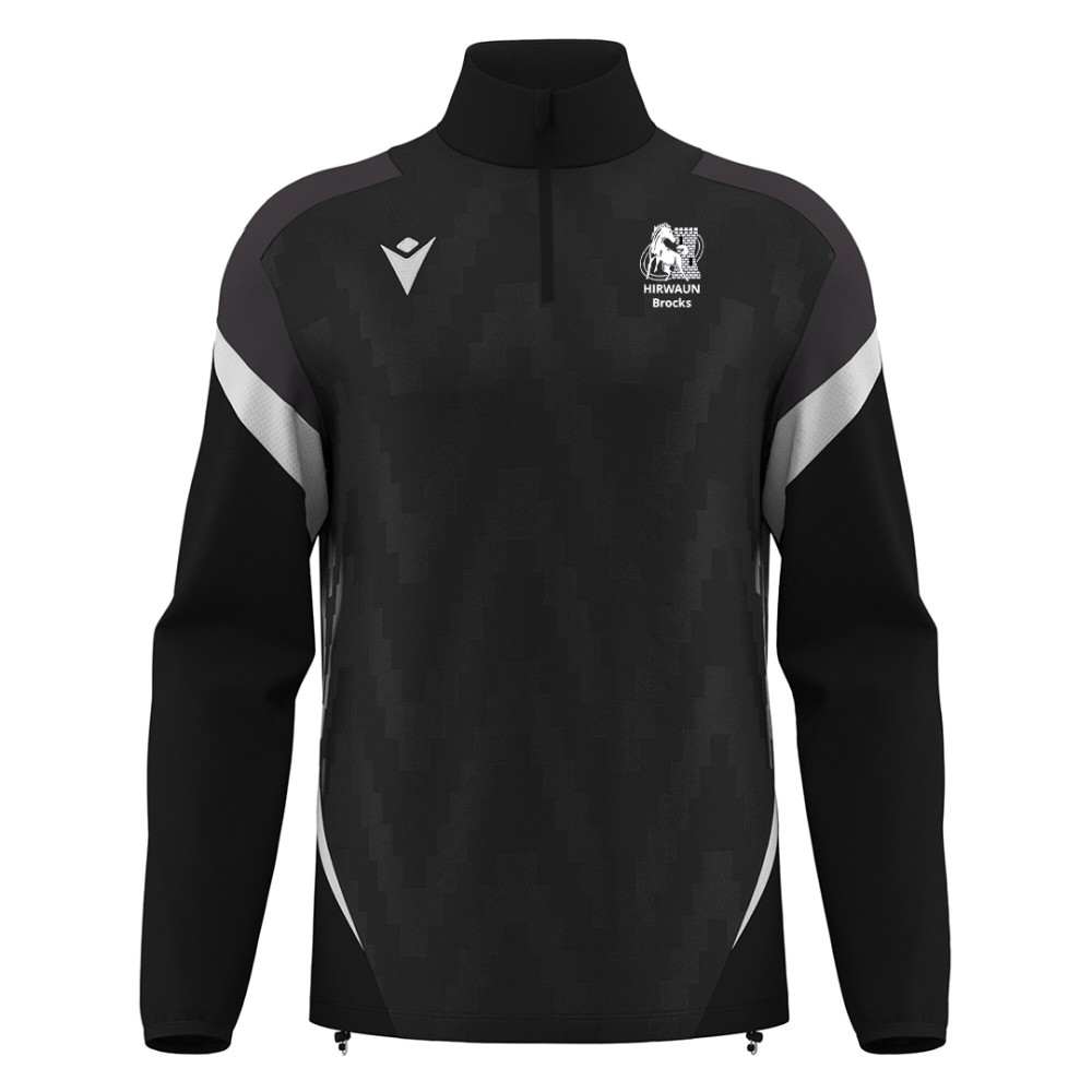 Hirwaun RFC - HOLLOW 1/4 zip top (Black)
