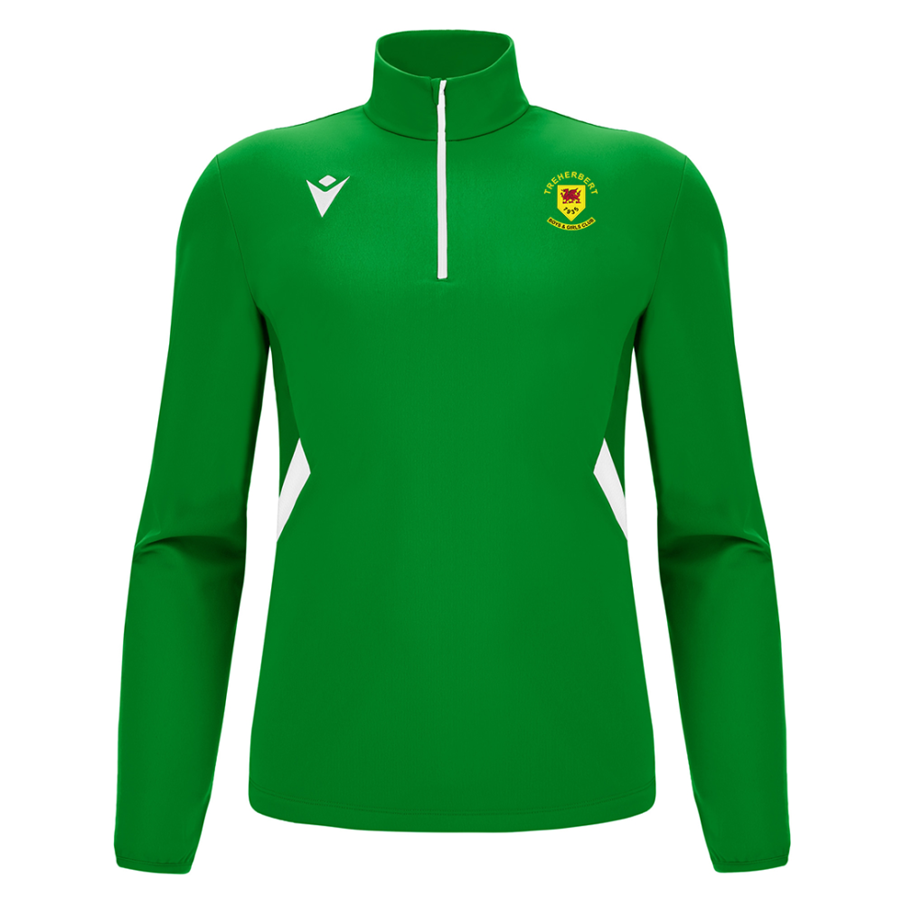 Treherbert BGC - PIAVE 1/4 zip top (Green/White)