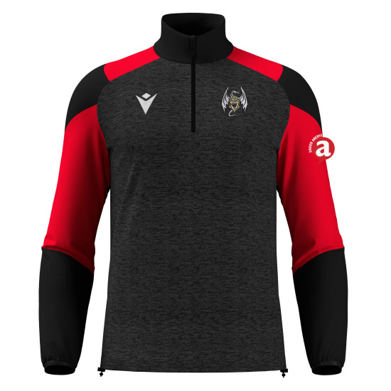 Aber Uni Badminton - CUZCO 1/4 zip top (Black/Red) Aber Uni Badminton - CUZCO 1/4 zip top (Black/Red)