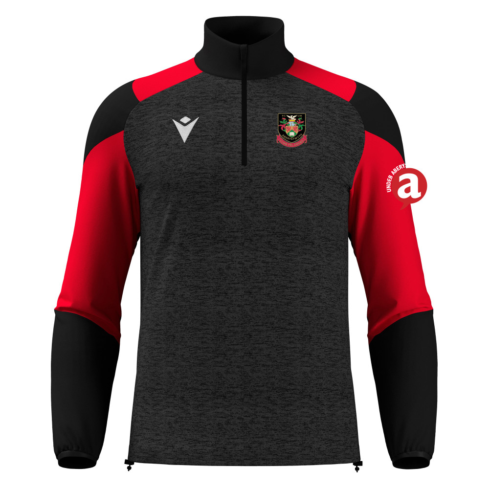 Aber Uni Mens Football - CUZCO 1/4 zip top (Black/Red)