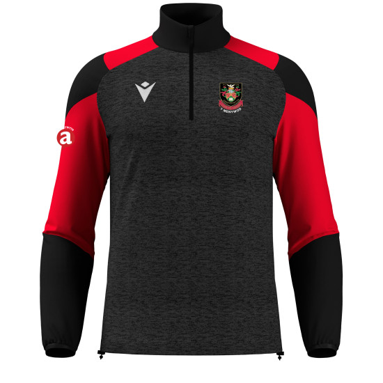 Aber Uni Womens Football - CUZCO 1/4 zip top (Black/Red)