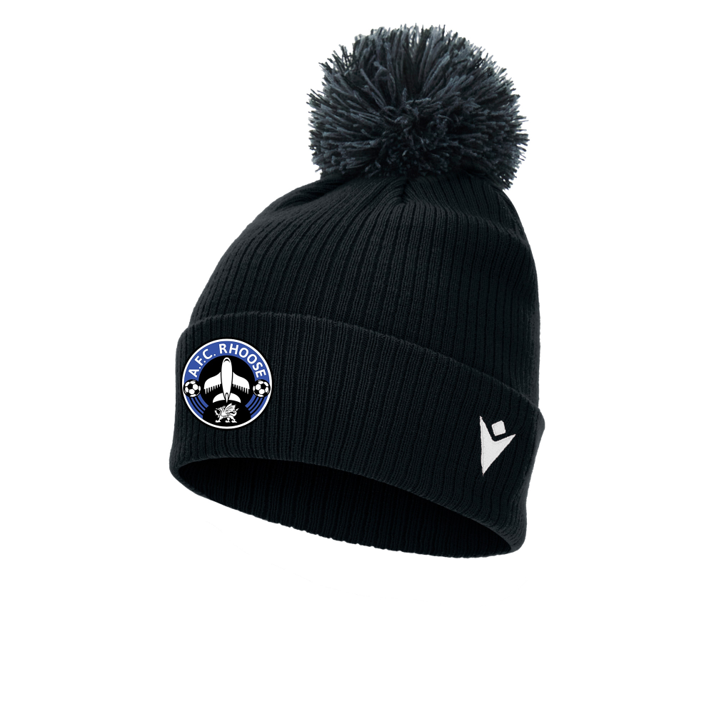 AFC Rhoose - SNOW ponpom bonnet (Black) AFC Rhoose - SNOW ponpom bonnet (Black)