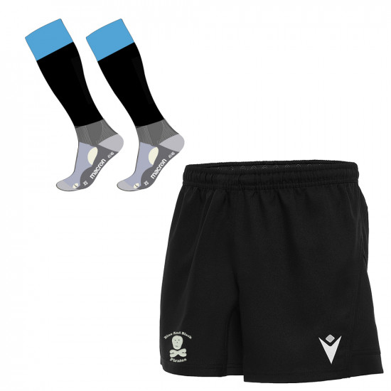 Blue & Black Pirates - Shorts & Socks