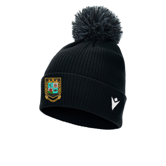 Brecon RFC - SNOW ponpom bonnet (Black)