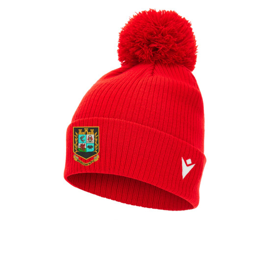 Brecon RFC - SNOW ponpom bonnet (Red)