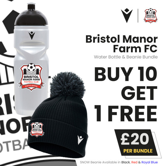 Bristol Manor Farm FC - Water Bottle & Beanie Bundle