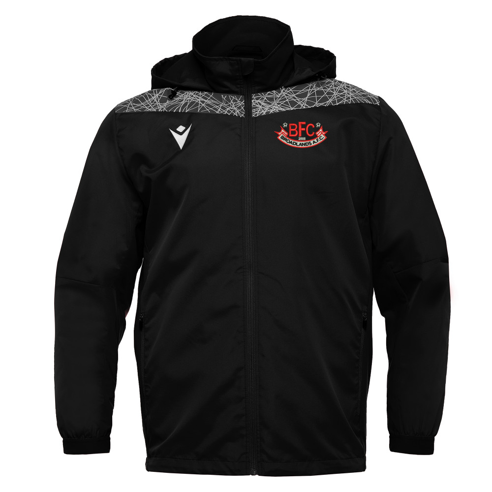 Broadlands AFC - LAHTI full zip showerjacket (Black/White) Broadlands AFC - LAHTI full zip showerjacket (Black/White)