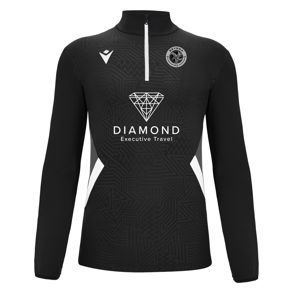Brynna FC - FRASER 1/4 zip top (Black/White)