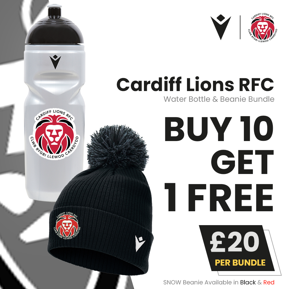 Cardiff Lions RFC - Water Bottle & Beanie Bundle