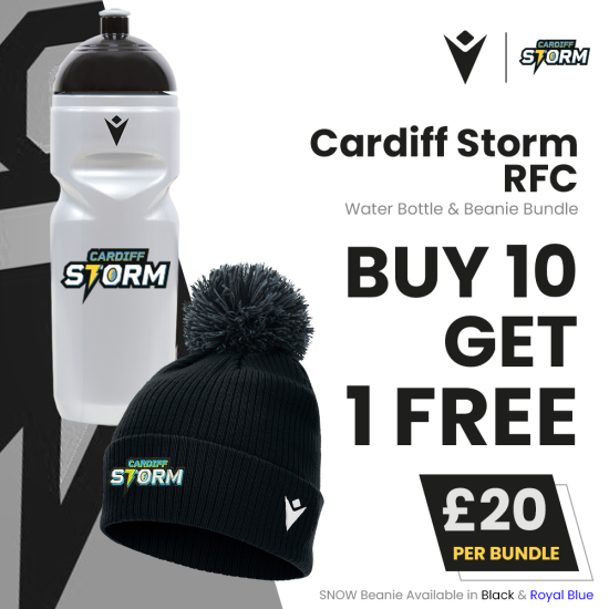 Cardiff Storm - Water Bottle & Beanie Bundle