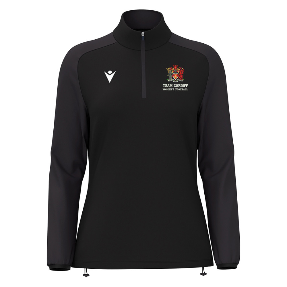 Cardiff University Womens Football - LENA 1/4 zip top (Black)