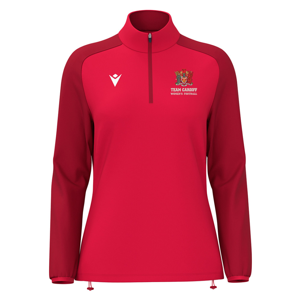 Cardiff University Womens Football - LENA 1/4 zip top (Red)