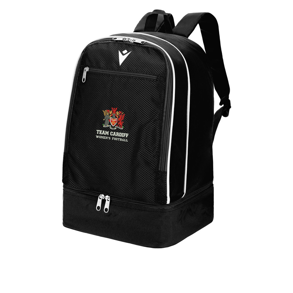 Cardiff University Womens Football - MAXI-ACADEMY EVO backpack w/semi-rigid bottom large (Black)