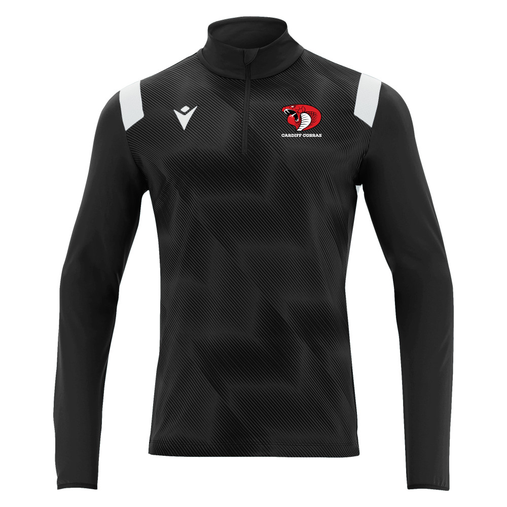 Cardiff University American Football - PURUS 1/4 zip top (Black/White)