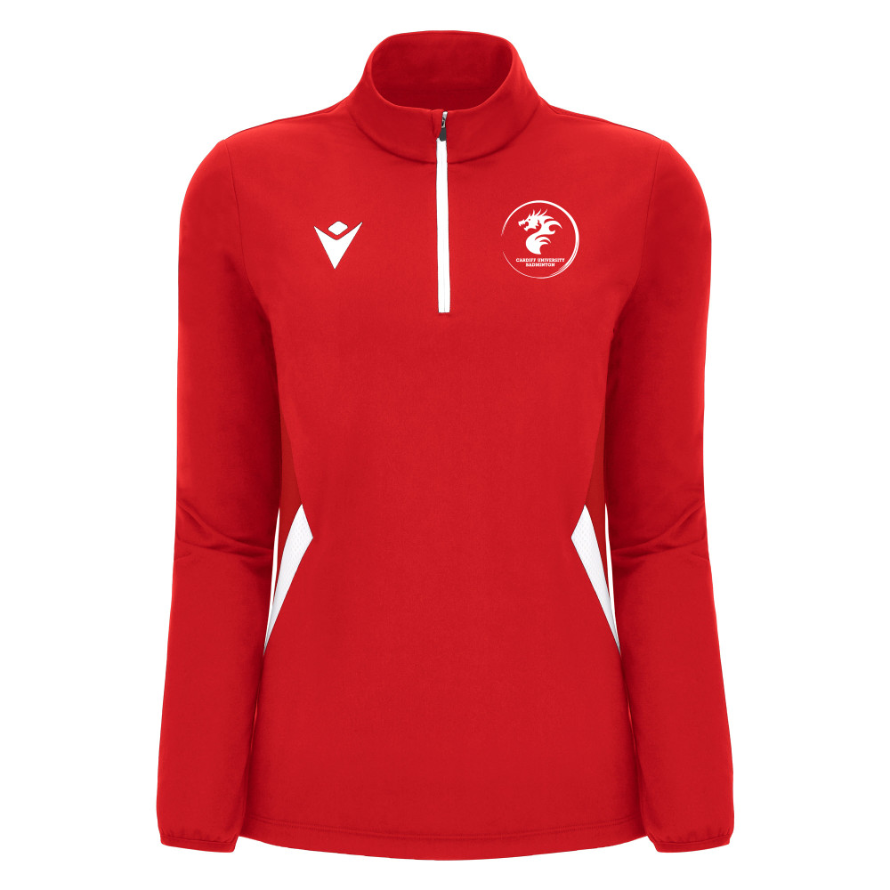Cardiff University Badminton - MAIRA 1/4 zip top (Red)