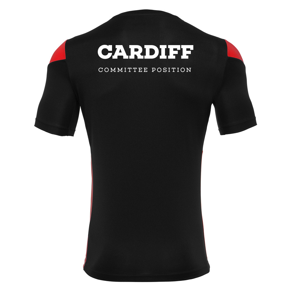 Cardiff University Badminton - POLIS shirt (Black/Red)