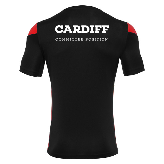 Cardiff University Badminton - POLIS shirt (Black/Red)