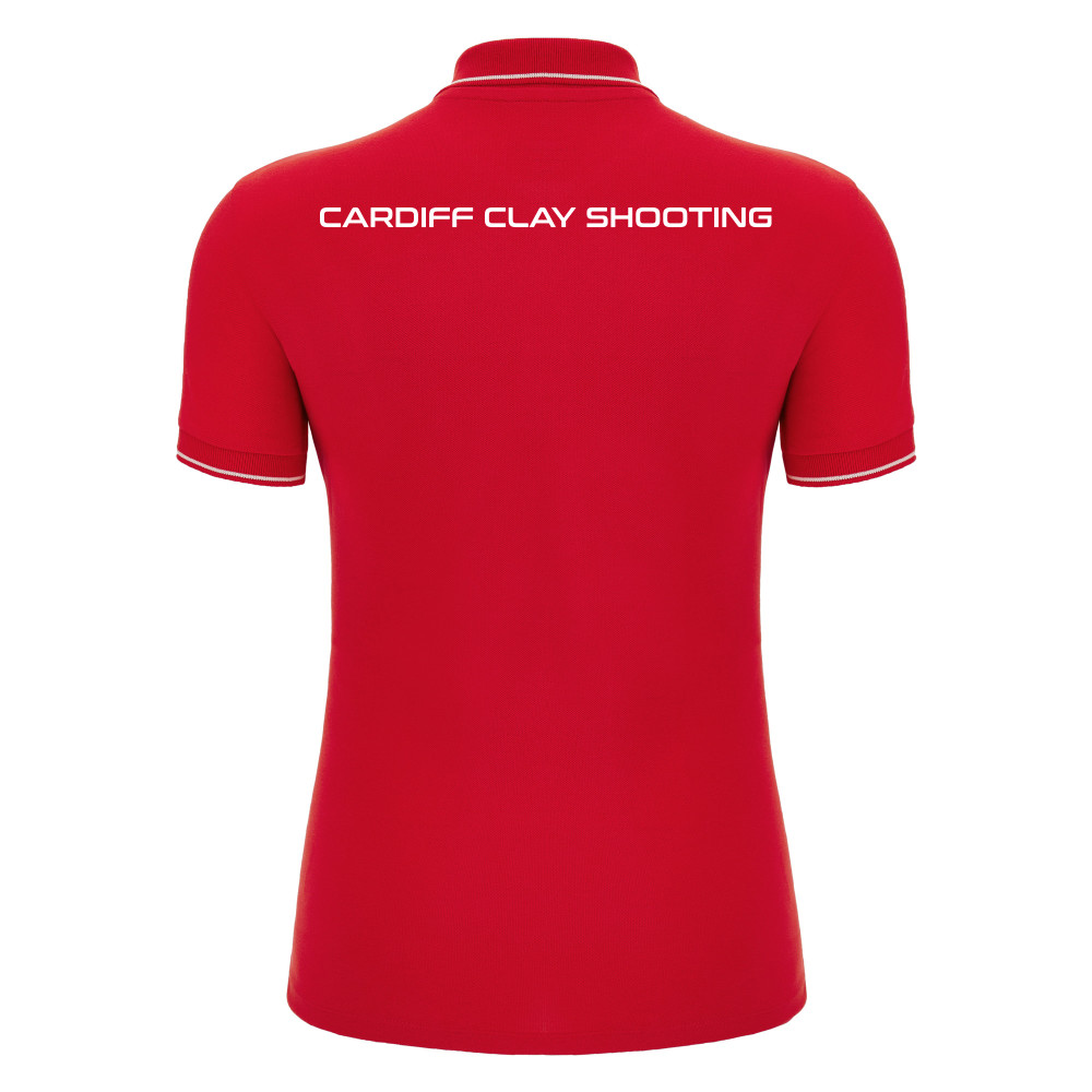 Cardiff University Clay Shooting - WALTZ ECO polo (Red/White)