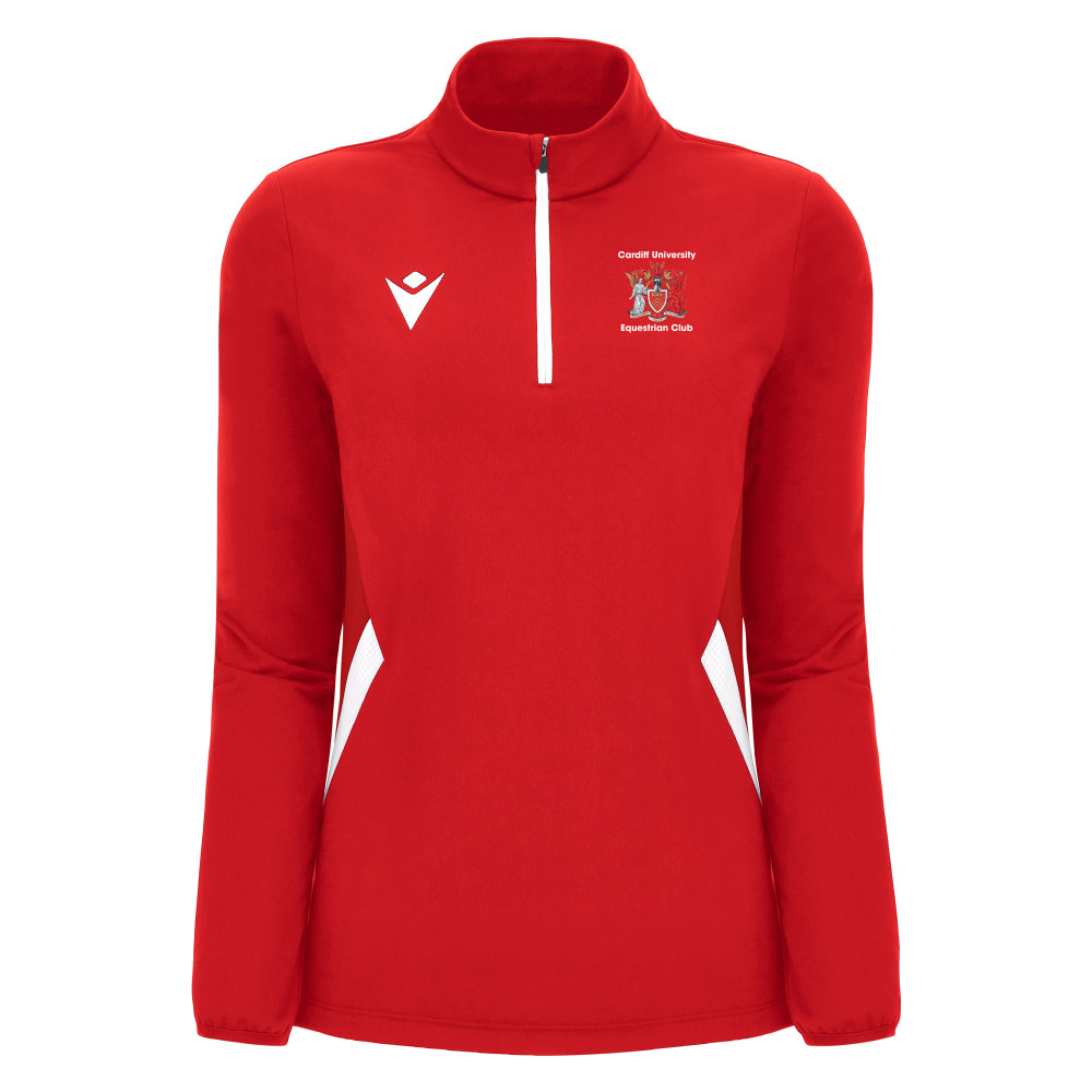 Cardiff University Equestrian Club - MAIRA 1/4 zip top (Red/White)