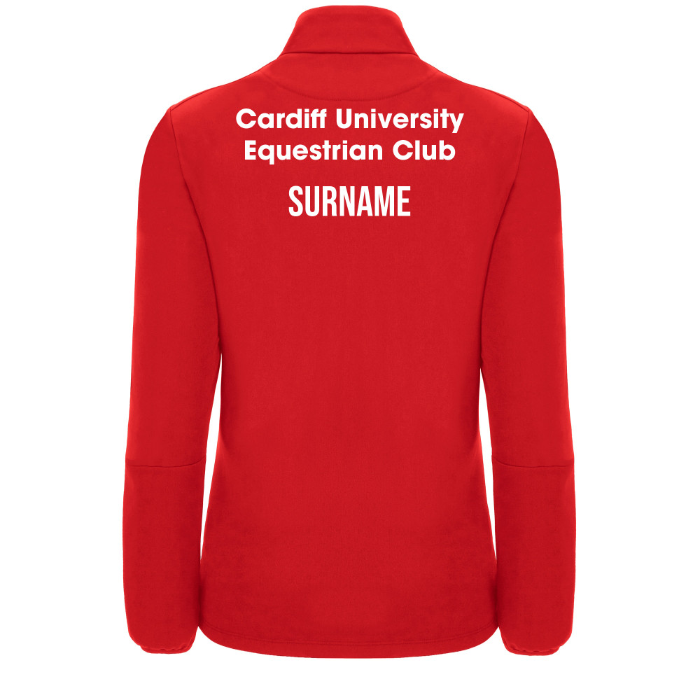 Cardiff University Equestrian Club - MAIRA 1/4 zip top (Red/White)