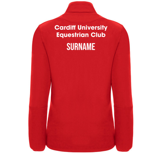 Cardiff University Equestrian Club - MAIRA 1/4 zip top (Red/White)