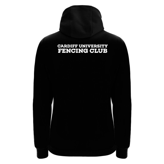 Cardiff University Fencing Club - DRUM full zip hoody (Black)