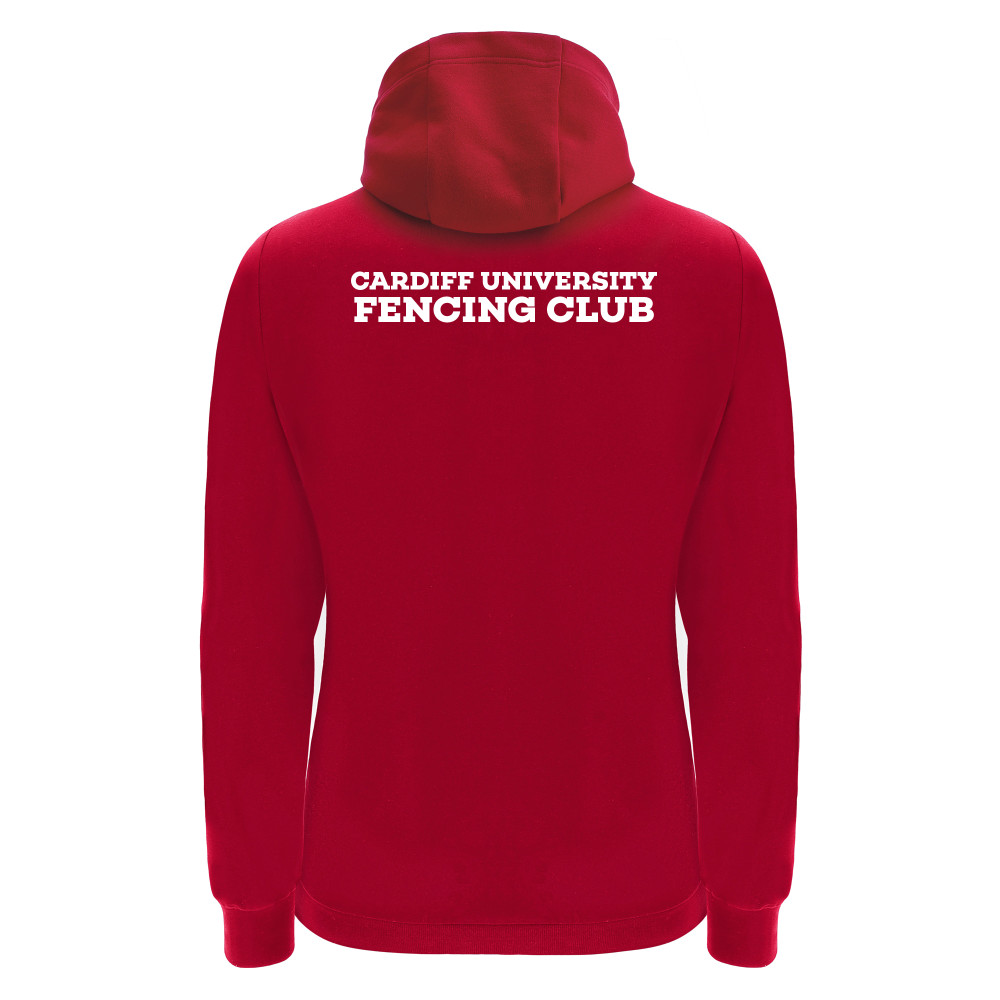 Cardiff University Fencing Club - DRUM full zip hoody (Red)