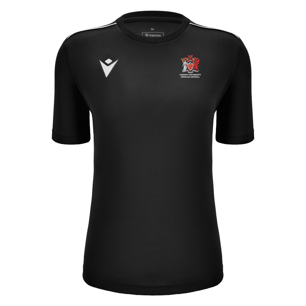 Cardiff University Geoplan Netball - ARIEL shirt (Black)