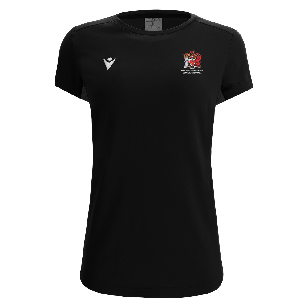 Cardiff University Geoplan Netball - LUTE T-shirt (Black)
