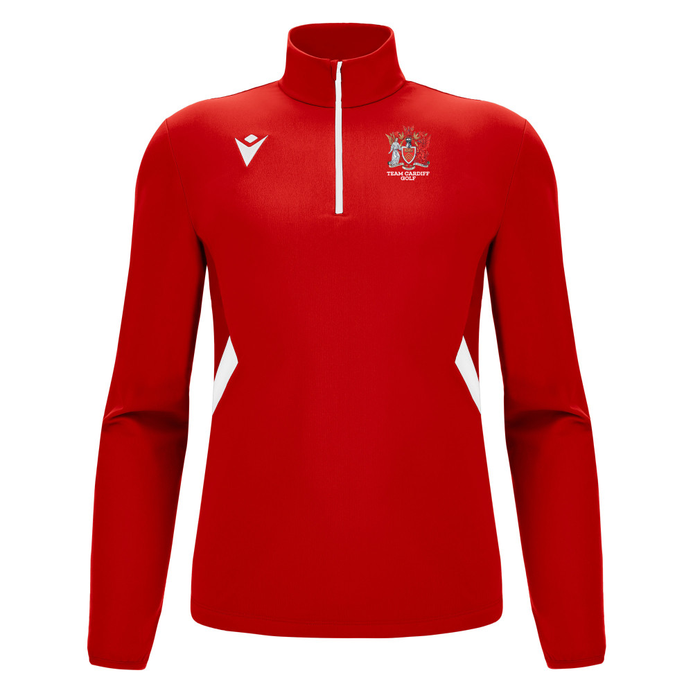 Cardiff University Golf - PIAVE 1/4 zip top (Red)