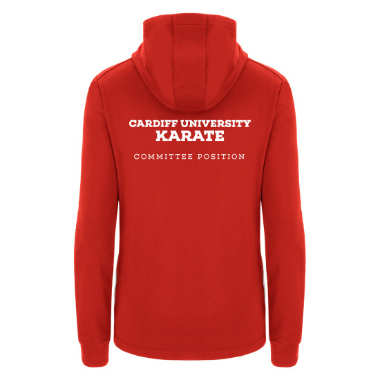 Cardiff University Karate - BASTET full zip hoody (Red/White)