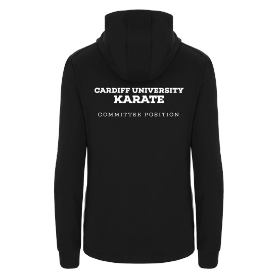Cardiff University Karate - BASTET full zip hoody (Black/White)
