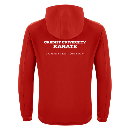 Cardiff University Karate - TIAMAT microfiber full zip hoody (Red/White)