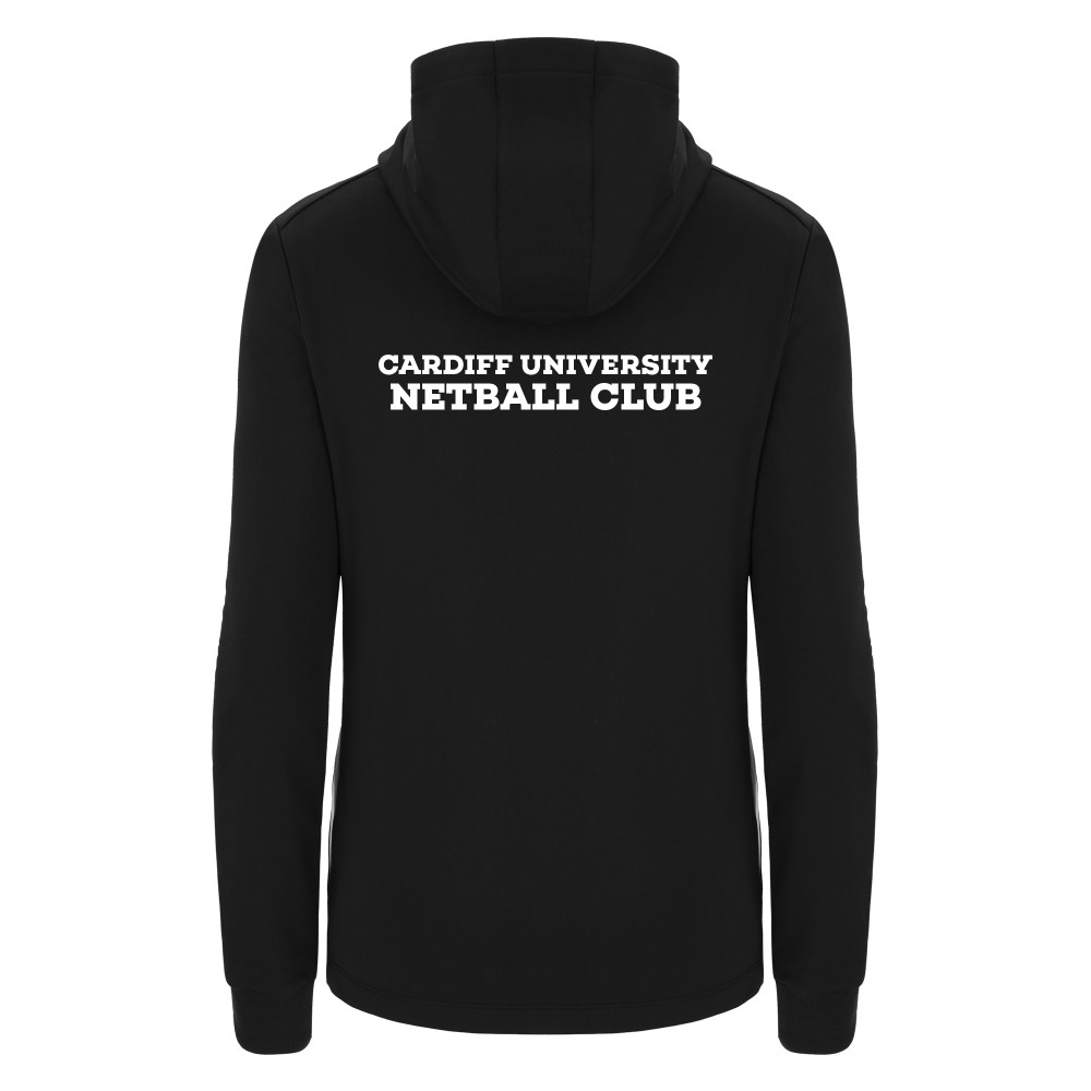 Cardiff University Netball - BASTET full zip hoody (Black)