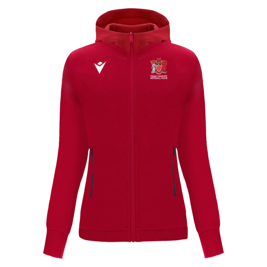 Cardiff University Netball - DRUM full zip hoody (Red)