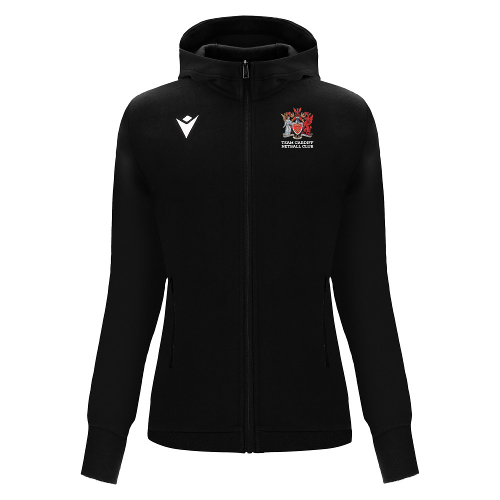 Cardiff University Netball - DRUM full zip hoody (Black)