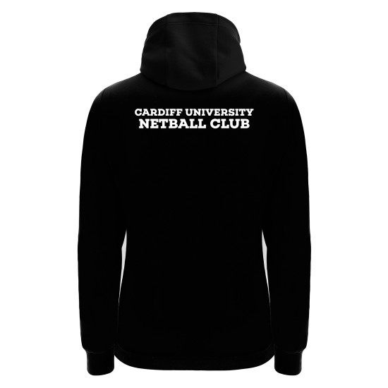 Cardiff University Netball - DRUM full zip hoody (Black)